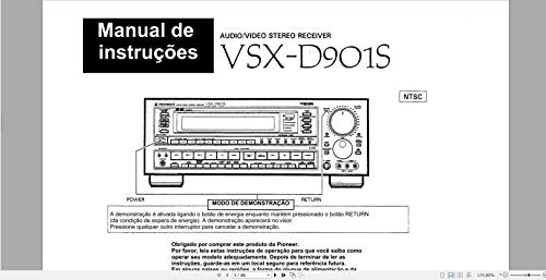 Livro PDF: MANUAL EM PORTUGUÊS PIONEER VSX-D901S: MANUAL COMPLETO TODO ILUSTRADO