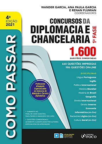 Livro PDF Como passar concursos diplomacia e chancelaria: 1.600 questões comentadas – 1ª fase