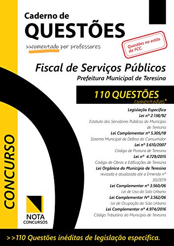 Capa do livro: Caderno de questões: Fiscal de serviços públicos – Prefeitura Municipal de Teresina - Ler Online pdf