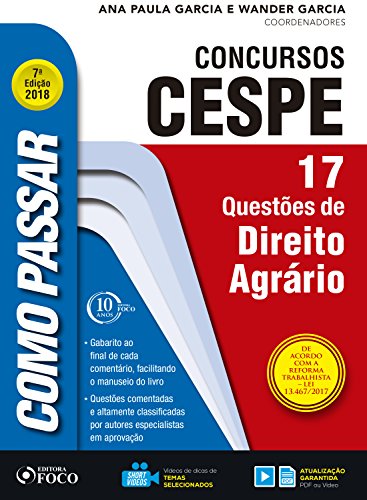 Capa do livro: Como passar em concursos CESPE: direito agrário: 17 questões de direito agrário - Ler Online pdf