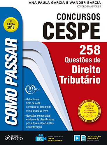 Livro PDF Como passar em concursos CESPE: direito tributário: 258 questões de direito tributário