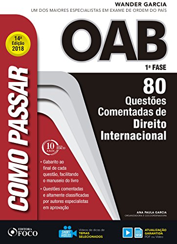 Livro PDF Como passar na OAB 1ª Fase: direito internacional: 80 questões comentadas